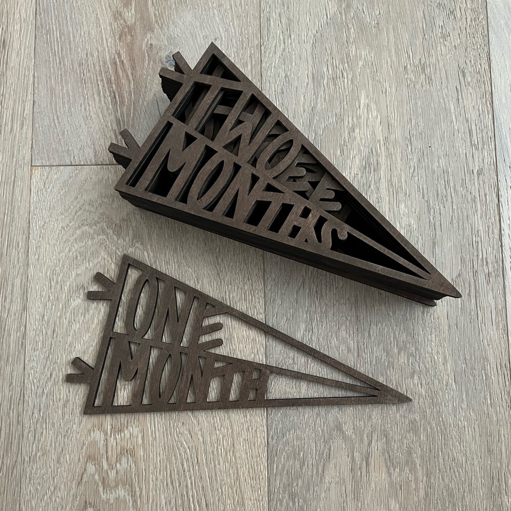 Wooden Milestone Pennants for Kids